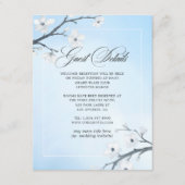 Witte Kersenbloesem Trouw Gastdetails Informatiekaartje (Voorkant)