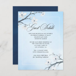 Witte Kersenbloesem Trouw Gastdetails Informatiekaartje