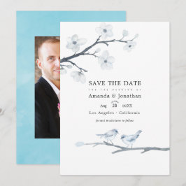 Witte Kersenbloesem Trouwfoto Save The Date