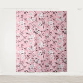 Witte kersenbloesem wandkleed (Voorkant)