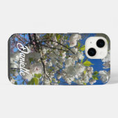 witte kersenbloesemboom iPhone hoesje (Achterkant horizontaal)