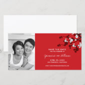 Witte Kersenbloesems Aziatische Sakura Bloemen Fot Save The Date (Voorkant / Achterkant)