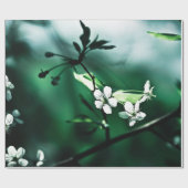 Witte Kersenbloesems Cadeaupapier (Vlak)