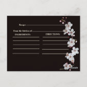 witte Kersenbloesems & gouden Frame Bruidsdouche Briefkaart (Achterkant)