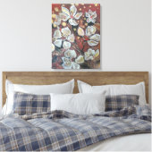 Witte kersenbloesems op bokeh achtergrond canvas afdruk (Insitu (Slaapkamer))