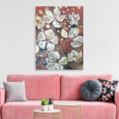 Witte kersenbloesems op bokeh achtergrond canvas afdruk (Insitu (Woonkamer))