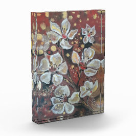 Witte kersenbloesems op bokeh achtergrond fotoblokken