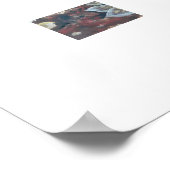 Witte kersenbloesems op bokeh achtergrond poster (Hoek)