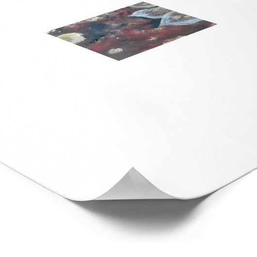 Witte kersenbloesems op bokeh achtergrond poster (Hoek)