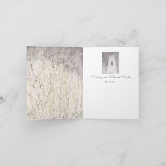 WITTE KERST #1 FEESTDAGEN KAART (Binnen)