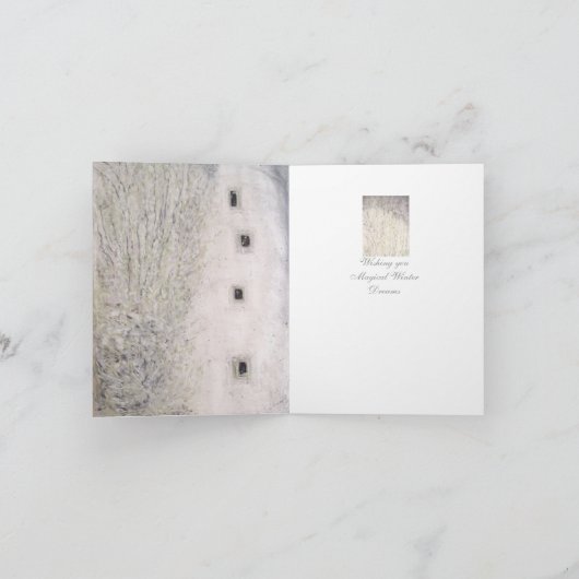 WITTE KERST #3 FEESTDAGEN KAART (Binnen)