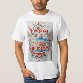 Witte Kerst 3D Cinema Theme T-shirt Oppervlakte