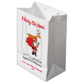 Witte kerst-Afrikaanse kerstmanskerstbeestje Medium Cadeauzakje (Voorkant Gekanteld)