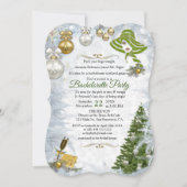 Witte Kerst Bachelorette Party Kaart (Voorkant)