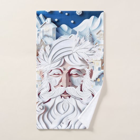 WITTE KERST BAD HANDDOEK (Handdoek)