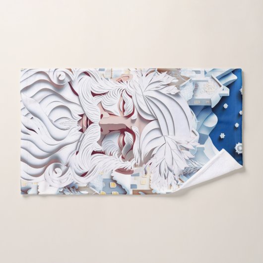 WITTE KERST BAD HANDDOEK (Handdoek)