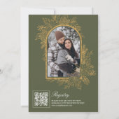 Witte Kerst Bloemen Tea Party Vrijgezellenfeest Kaart (Achterkant)