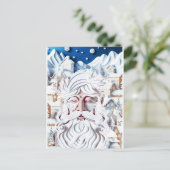 WITTE KERST BRIEFKAART (Staand voorkant)