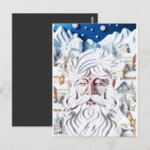 WITTE KERST BRIEFKAART (Voorkant / Achterkant)
