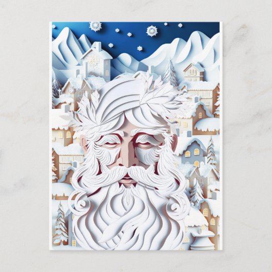 WITTE KERST BRIEFKAART (Voorkant)