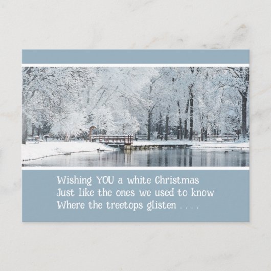 WITTE KERST,  BRIEFKAART (Voorkant)
