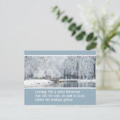 WITTE KERST,  BRIEFKAART (Staand voorkant)