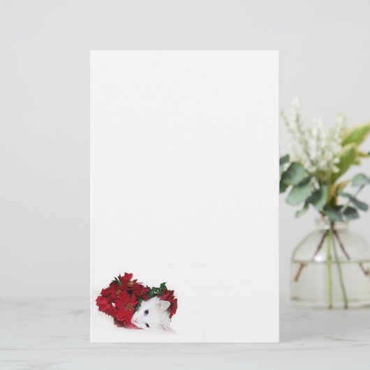 Witte kerst briefpapier (Staand voorkant)