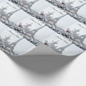 witte kerst cadeaupapier (Hoek)