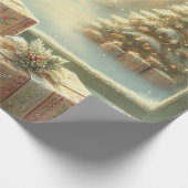 witte kerst cadeaupapier (Hoek)