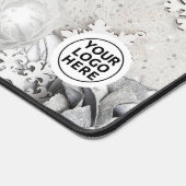 Witte Kerst Collage Desk Mat Muismat (Hoek)