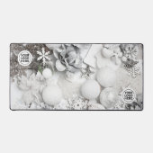 Witte Kerst Collage Desk Mat Muismat (Voorkant)