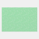 Witte kerst contouren op Grass Green Inpakpapier Vel (Voorkant 3)