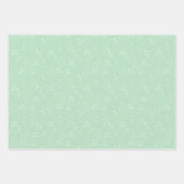Witte kerst contouren op lichtgroen inpakpapier vel (Voorkant 3)