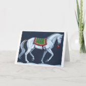 Witte Kerst Dressuur Warmbloed Kaart (Voorkant)