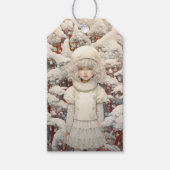 Witte kerst dromen cadeaulabel (Voorkant)