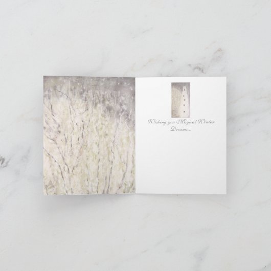 WITTE KERST FEESTDAGEN KAART (Binnen)