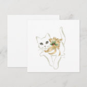 Witte kerst feestdagenkaart (Voorkant / Achterkant)