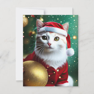 Witte kerst feestdagenkaart