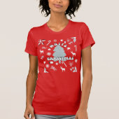Witte Kerst Feestelijk T-shirt (Voorkant)