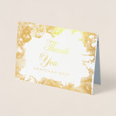 Witte Kerst FOLIE BEDANKT Bruiloftsfeest Kaart (Voorkant)