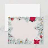 Witte Kerst Frame Achtergrond Feestdagenkaart (Voorkant / Achterkant)