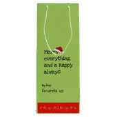 Witte Kerst Grappige Zusterschap Wijn Gift Bag Cadeautas (Achterkant)