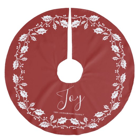 Witte Kerst Holly Joy Red Kerstboom Rok (Voorkant)