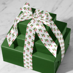Witte Kerst Holly Springs Vakantie Satijnen Lint