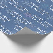 Witte kerst in het Frans Weefselpapier Deep Blue Cadeaupapier (Hoek)