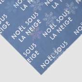 Witte kerst in het Frans Weefselpapier Deep Blue Tissuepapier (Detail)