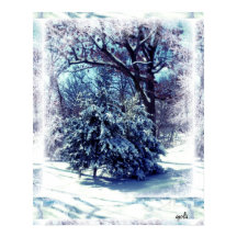 Witte kerst in Wonderland Poster