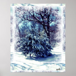 Witte kerst in Wonderland Poster