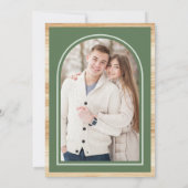 Witte Kerst Kabouterhaard Foto Bruiloft Save The Date (Achterkant)