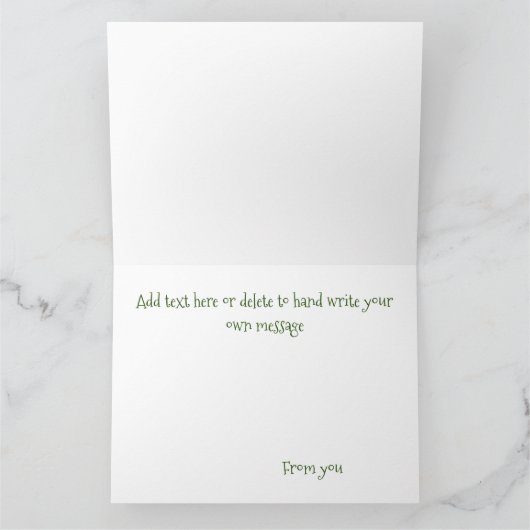 witte kerst kat kaart (Binnen)